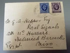 GB STAMPS RARE FIRST DAY COVER 1935 KING GEORGE V 2 1/2d & 3d TO EGYPT
