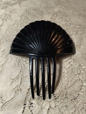 Antique Edwardian Black Hair Comb