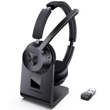 Wireless Headset with Mic for Work Bluetooth Headset with Noise Cancelling