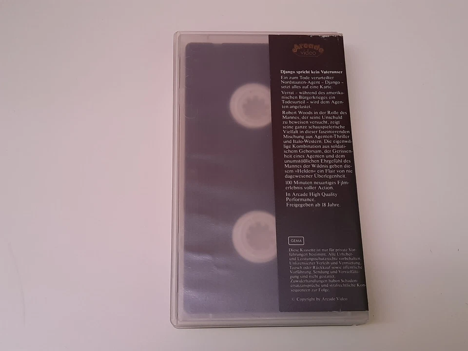 Django spricht kein Vaterunser 1968 VHS German PAL Arcade Video Glasbox Einleger - Bild 2 von 4