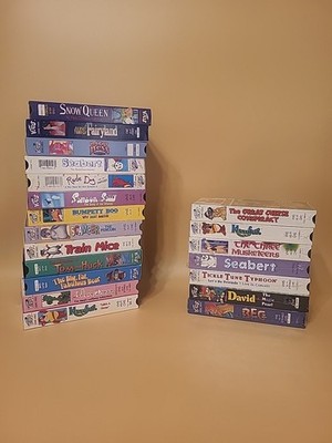 Just For Kids VHS Lot Of 20 NOS & Pre Owned Kissyfur, Scamper, Snow Queen, Fairy