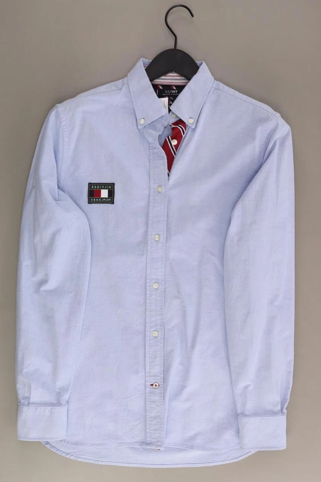 ✅ Tommy Hilfiger camicetta per uomo taglia 46, S blu di cotone ✅ - Immagine 4 di 4