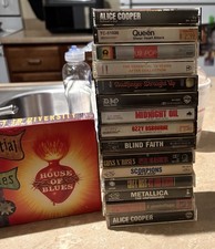 LOT Of 15 Popular Classic Rock Cassette Tapes Alice Cooper, Metallica  More