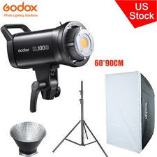 Godox SL100D 100W 5600K White Version LED Video Light  60 90cm Softbox 2m Stand