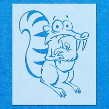 Ice Age Scrat Stencil Stencil, Mylar Airbrush Painting Wall Art Crafts