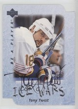 1995-96 Upper Deck Be a Player Die-Cut Auto Tony Twist #S214 Auto b8c