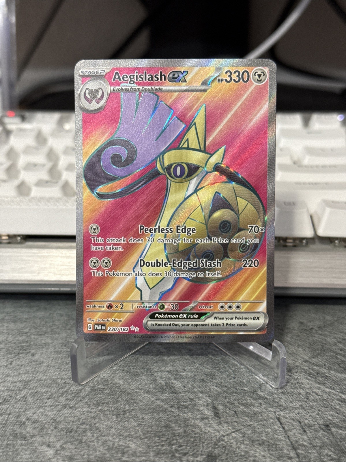 Aegislash ex - 230/182 - Ultra Rare - Scarlet &Violet: Paradox Rift - NM