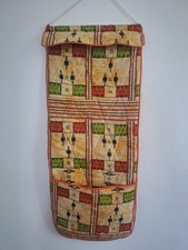 Sac à pain motifs ethniques africains 2 poches 33,5x81,5 cm