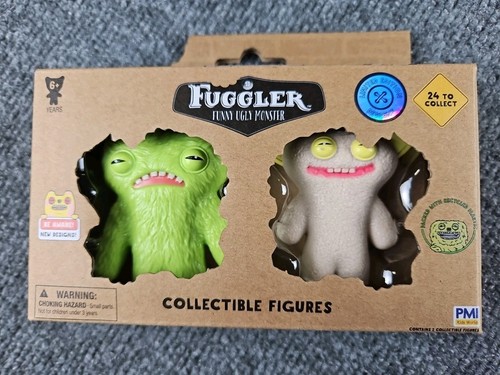 Fuggler collectible figures 2 pack Green And Oatmeal Fugglers New Unopened