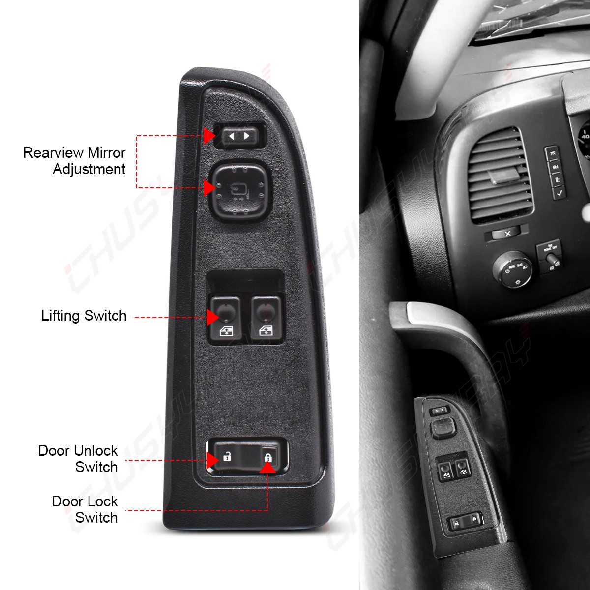 15883322 For Chevy GMC Silverado 2003-07 Driver Side Master Power Window Switch