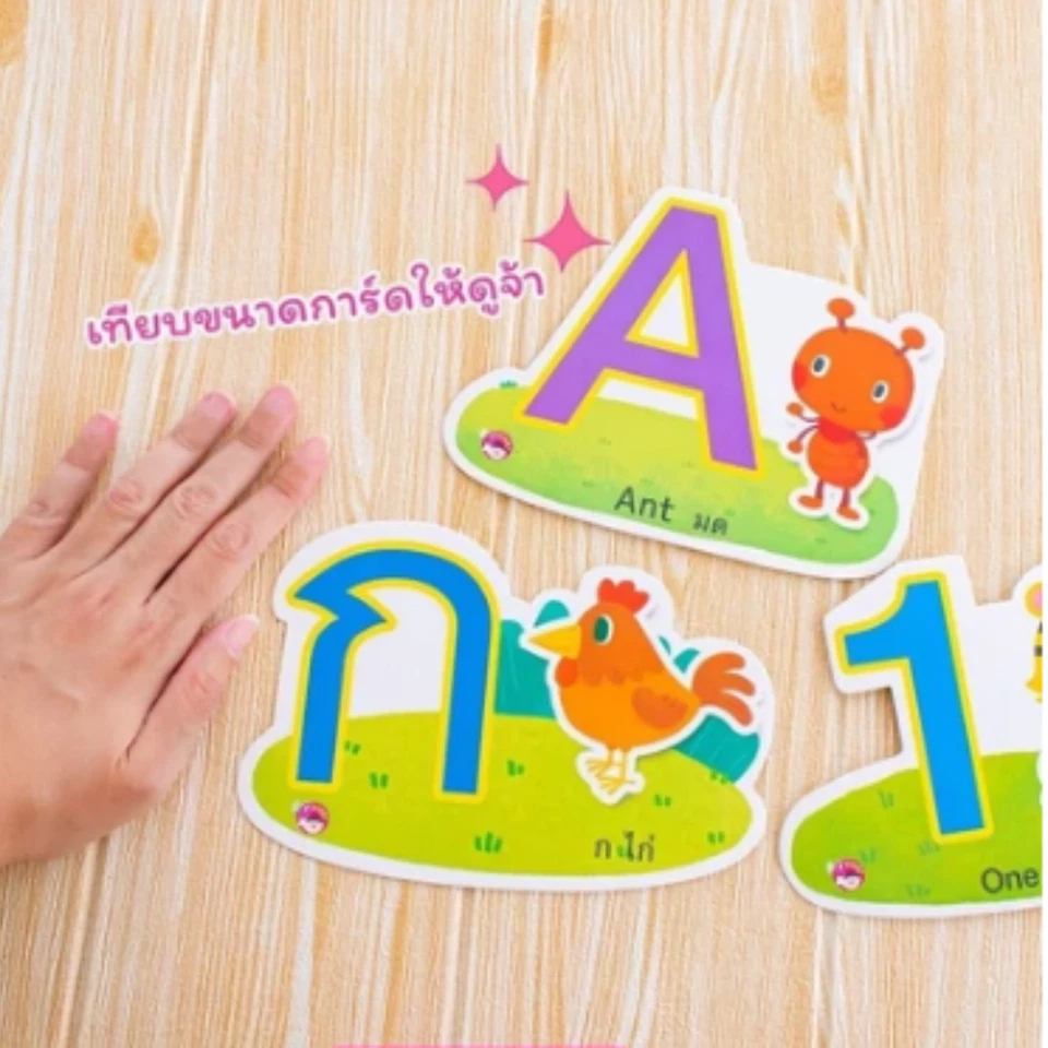 Alphabet Thai Cute Flashcards for Kids - ก ไก่ to ฮ นกฮูก 44 Cards, Learning - Image 2 of 4