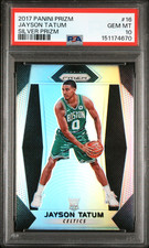JAYSON TATUM 2017 PRIZM SILVER ROOKIE RC #16 PSA 10 GEM MINT! DUKE SN#151174670