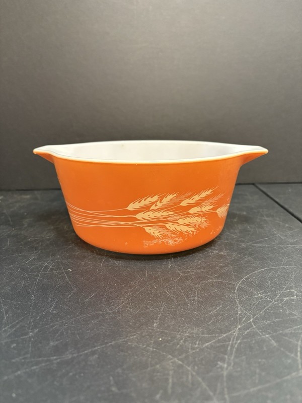 Vtg Pyrex Golden Autumn Harvest Casserole Dish No Lid 474-B 1.5 L