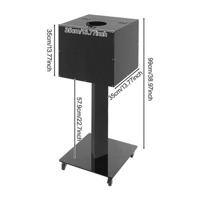 Suggestion Box Floor Standing Offering Box Donation Box w/ Wheels,Lock,Key