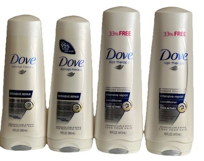 Dove Intensive Repair Conditioner 12oz & 16 Oz With Fiber Actives (4 Pack)