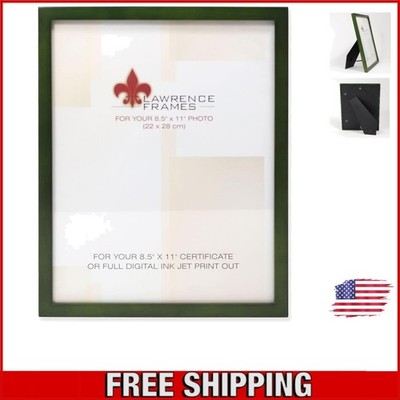 Stylish Green Wood Frame for 8.5x11 Certificates - Ideal for Graduation Moments