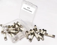 Vigor Source 16A 250V Ceramic Fuse, 6X30Mm, 20/Pack, Slow-Blow, White