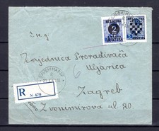 Croatia ww2 1942 registered letter Savski Marof - Zagreb