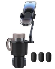 2 in 1 Car Cup Holder Expander  Mount, Adjustable 360  Gooseneck for Phones