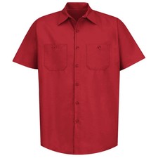 Red Kap Men's Short Sleeve Industrial Work Shirt Button Up Uniform Regular SP24