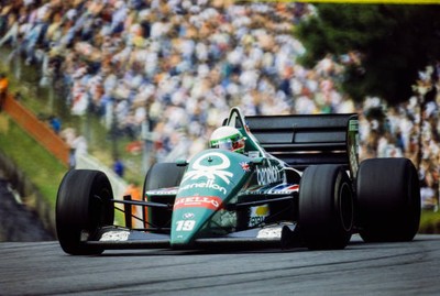 Teo Fabi Benetton B186 BMW British GP at Brands Hatch on Sunday Ju- Old Photo 1