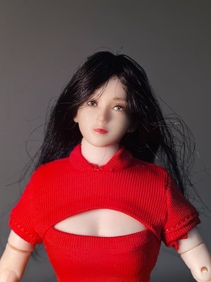 1/12 Female Cute Little Beauty Girl Head Sculpt Model For 6''PH TBL Figure