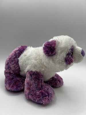 Webkinz Purple and White Panda Plush Stuffed Animal with 'W' Paw