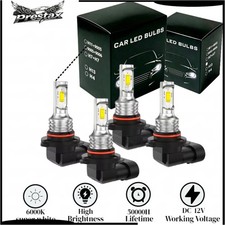 9006 9005 LED Headlight KIT Combo Bulbs High Low Beam Super Bright White 10000K