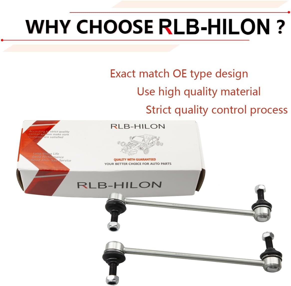 RLB-HILON 2PCS Front Stabilizer Sway Bar Link Kits for K9034, Toyota... 