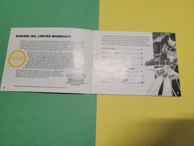 Gradius Konami NES Nintendo solo manuale libretto 1986