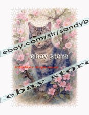 1000 piece jigsaw puzzle Spring Cat Floral spring