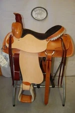 17" G.W. CRATE CUSTOM ROPING SADDLE MADE IN BRYANT ALABAMA