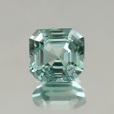 AAA 8x8 MM Natural Fine Quality Ceylon Green Spinel Loose Asscher Cut Gemstone