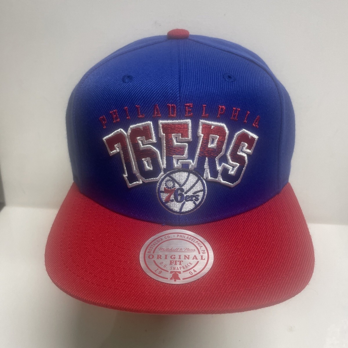 Mitchell And Ness Philadelphia 76ers SnapBack Hat Blue And Red NBA
