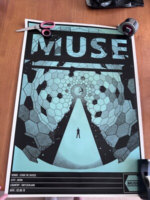 MUSE Official Gig Poster - 02/06/2010 - Stade De Suisse, Bern