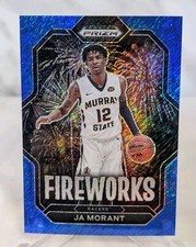 Ja Morant 2024 Panini Prizm Draft Picks Fireworks FOTL Blue Shimmer 18/19 #18