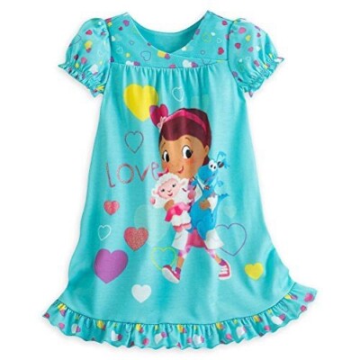 Disney Doc Mcstuffins Short Sleeve Nightgown Pajama Girl Size 5/6