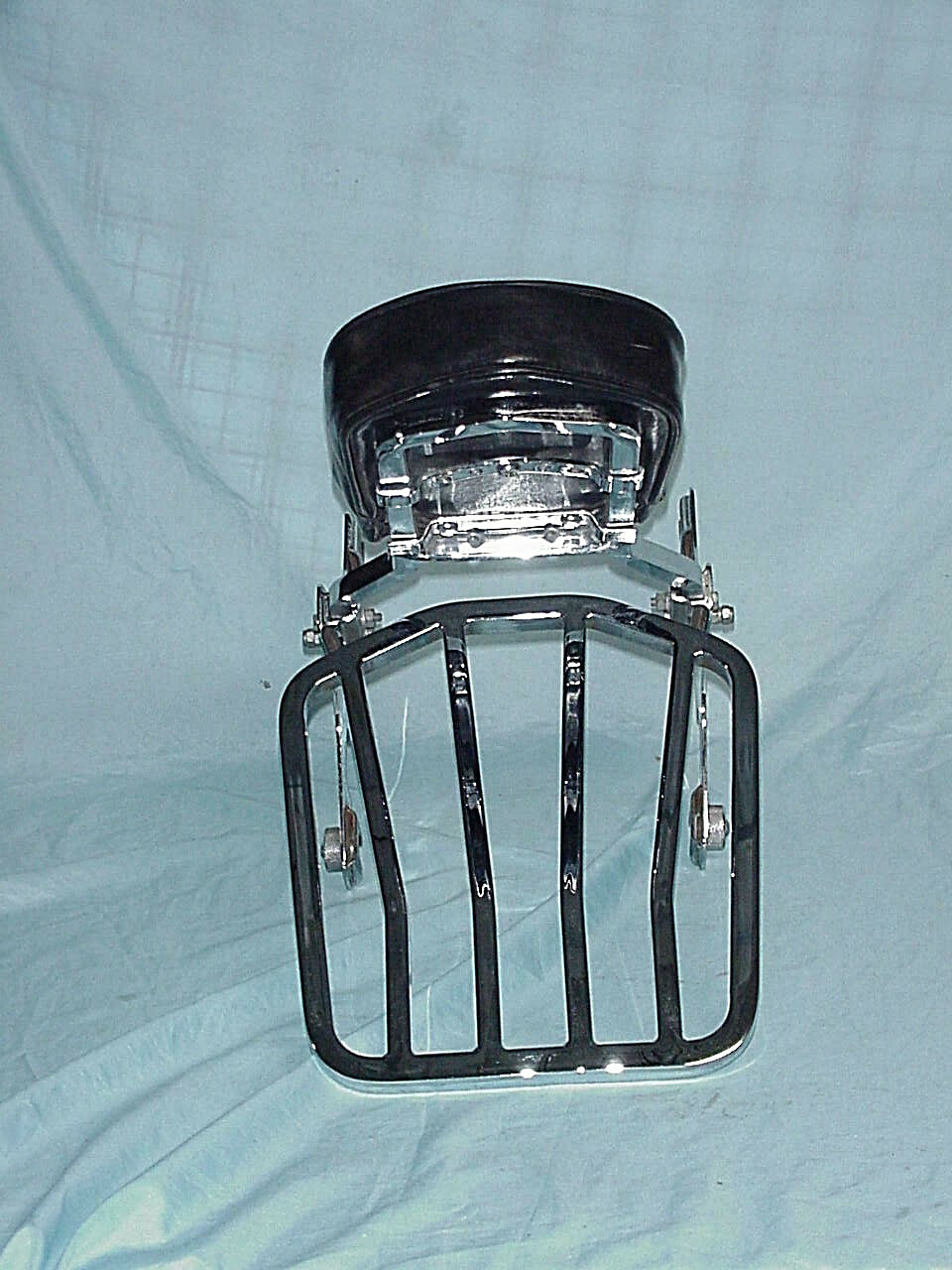 Harley Sportster? Backrest Sissy Bar Luggage Rack Chrome Motorcycle