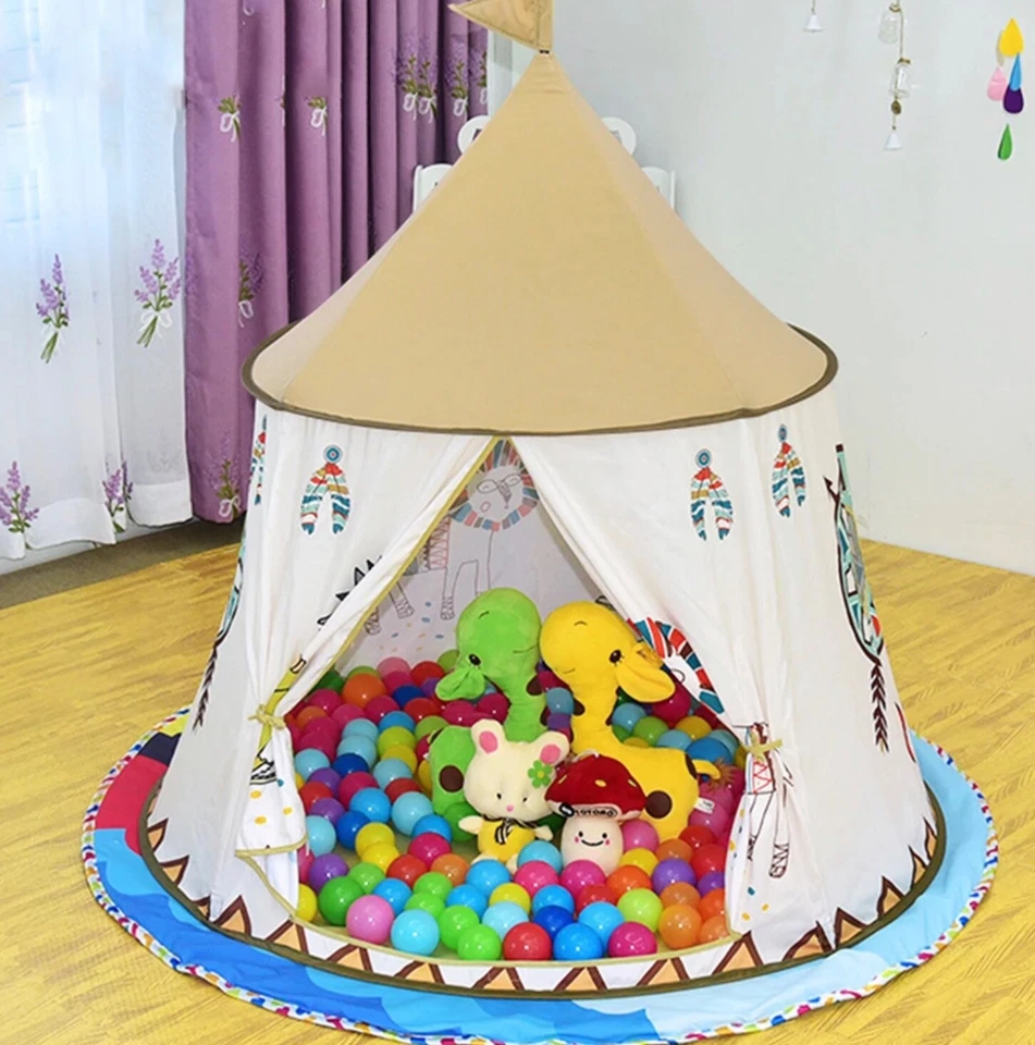 Enorme tipi para niños y niños pequeños casa de juegos/tienda tipi divertida interior y exterior Foto 3 de 4
