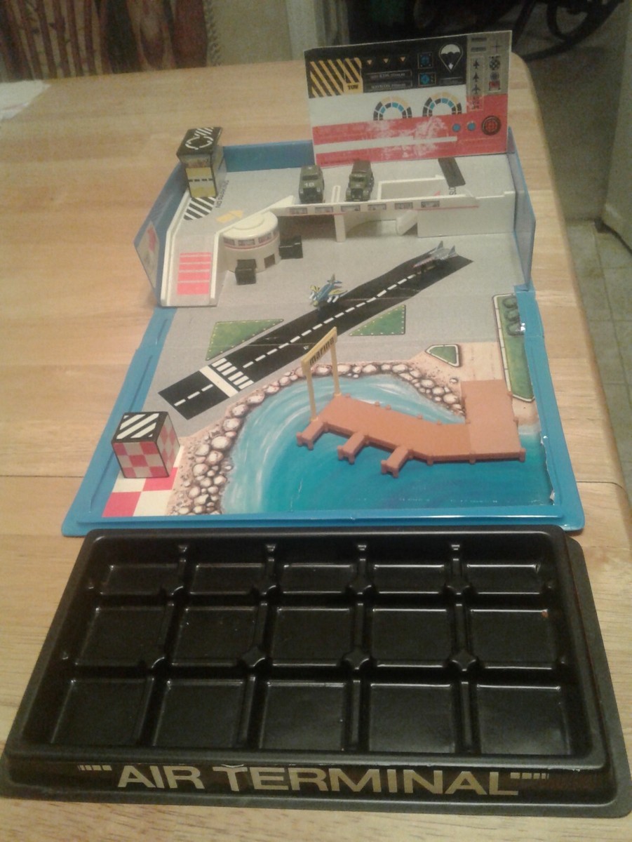 Vintage Micro Machines airport / marina playset with original