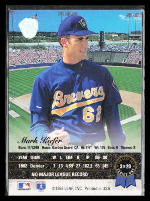 1993 Leaf Mark Kiefer #3 - | eBay