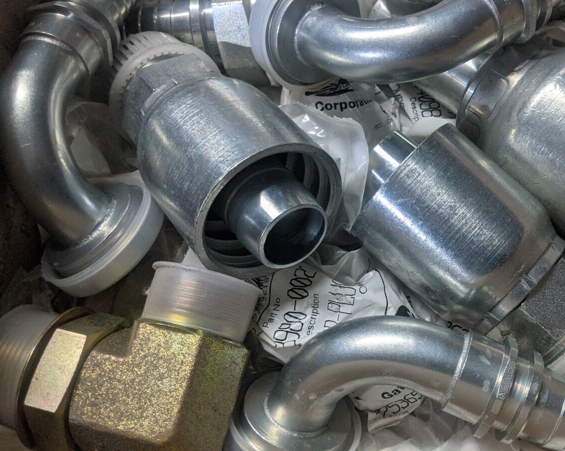 100 x New Gates Hydraulic Hose Crimp Fittings, Couplers, Adapters Bulk Lot 2 eBay