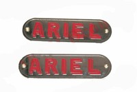 Messing Chrom Beschichtet Benzintank Monogramm Abzeichen Motiv Ariel Motorrad