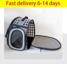 Easy Fold Pet Carrier Bag Cat Dog Foldable Portable Breathable EVA Soft Crate
