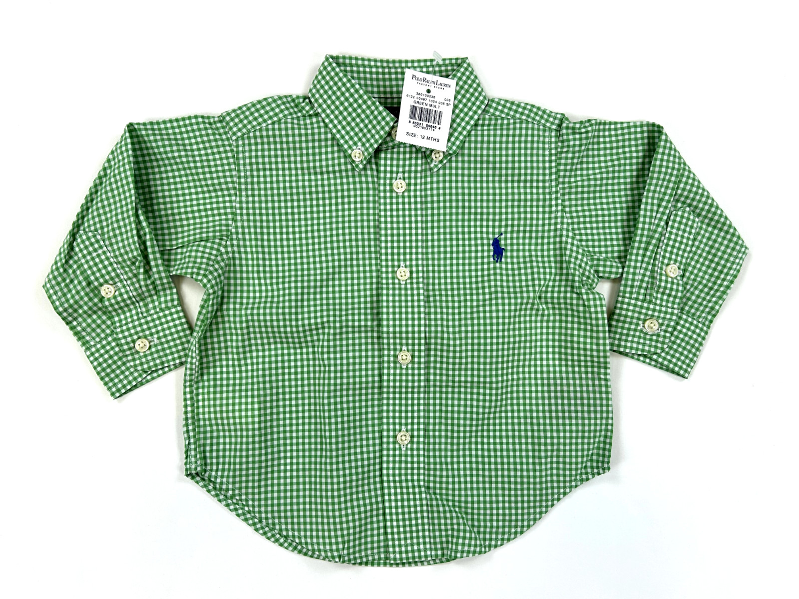 Футболка Polo Ralph Lauren для маленьких детей с длинным рукавом и принтом в полоску на пуговицах с пони