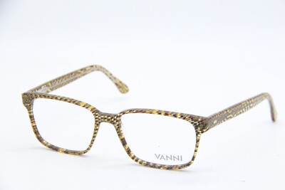 NEW VANNI V1926 A600 BROWN AUTHENTIC EYEGLASSES FRAMES 53-17