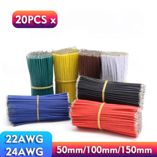 22AWG 24AWG Electronic Connector Cable Double Head Tinned 50-150mm Jumper Wire  - Picture 1 of 4