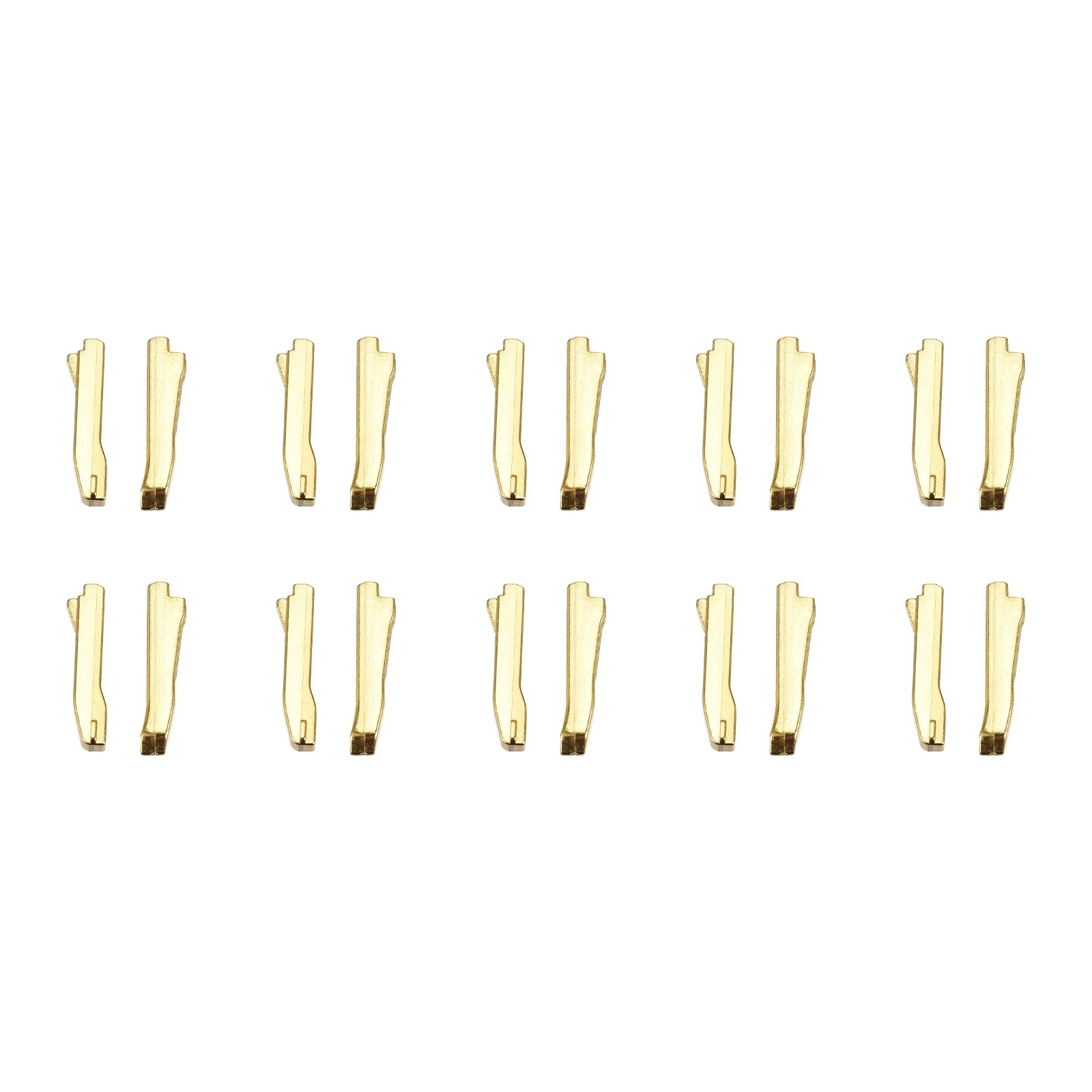 10 Sets Double Open Zipper Repair Latch Kits, #10 for Jacket Coat, Gold Tone