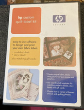 Vtg Rare HP Invent Custom Quilt Label Kit PC/MAC 2002 CD Design  Print Labels
