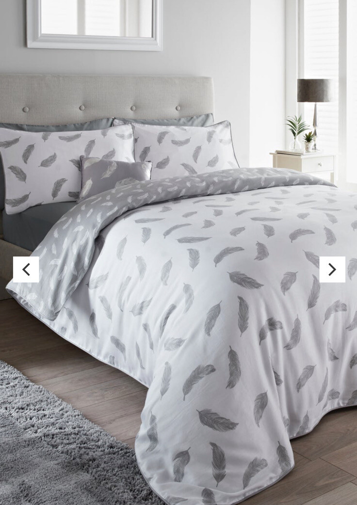 100% Cotton Sateen Feather Design Duvet 
